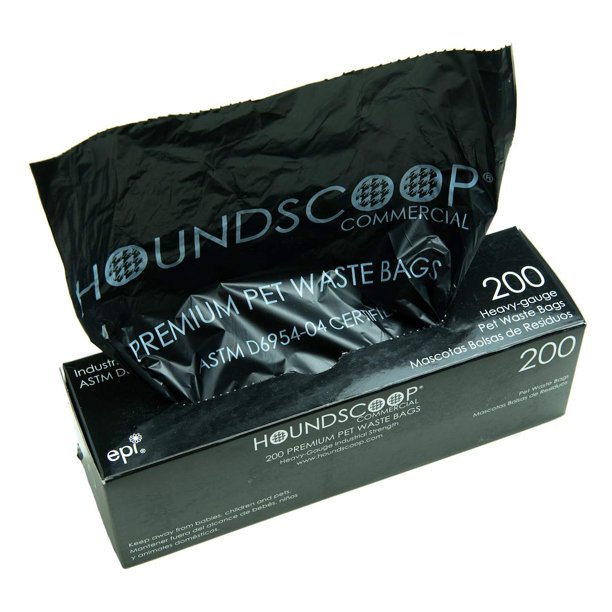 Bolsas para basura para mascotas HOUNDSCOOP, caja de 2000 (10 rollos de 200 bolsas)