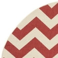 thumbnail image 3 of SAFAVIEH Courtyard Bailey Chevron Indoor/Outdoor Area Rug, Red, 5'3" x 5'3" Round, 3 of 6