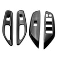 thumbnail image 3 of Car Glossy Black Window Glass Lift Button Trim Switch Cover Door Armrest Panel for YARiS 2020-2023 L, 3 of 5
