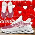 thumbnail image 5 of Coolcustomize Men's Warm Plush Lining Sneakers, Romantic "Happy Valentine's Day" Design, Comfort Lightweight Wide Fit Runing Shoes, Fabric Upper, EVA Sole, Lace Closure Trainers, Couple Sport Shoes, 5 of 10