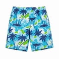 thumbnail image 6 of Uaswgudfs Women's Tropical Print Beach Shorts - Elastic Waist Loose Fit Summer Knee Length Casual Shorts, 6 of 6