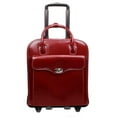thumbnail image 4 of W Series | MELROSE | 15" Leather Vertical Wheeled Ladies' Laptop Briefcase - Red, 4 of 6