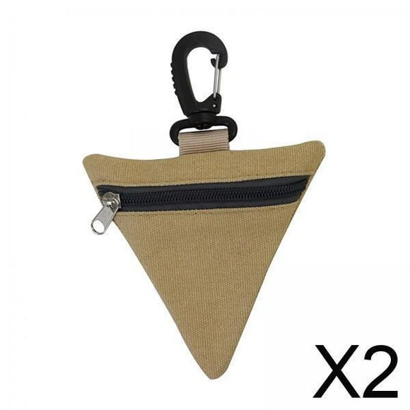 2xMolle Bolsa Monedero Mini Bolso Táctico Cartera Llaves Titular Cintura Bolsa Caqui