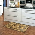 thumbnail image 5 of Area Rugs Carpet for Bedroom Floor Kitchen Rugs Autumn Maple Leaves Gold Bands of The Grid Door mat Bedside Runner Rug Living Room Washable Non Slip 39×20in, 5 of 7