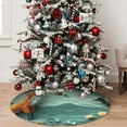thumbnail image 5 of Pofeuu Paper Fox Crow Fantasy Print Christmas Tree Skirt, Merry Christmas Skirt Xmas Tree Ornaments for Xmas Holiday Party Decorations-48", 5 of 7