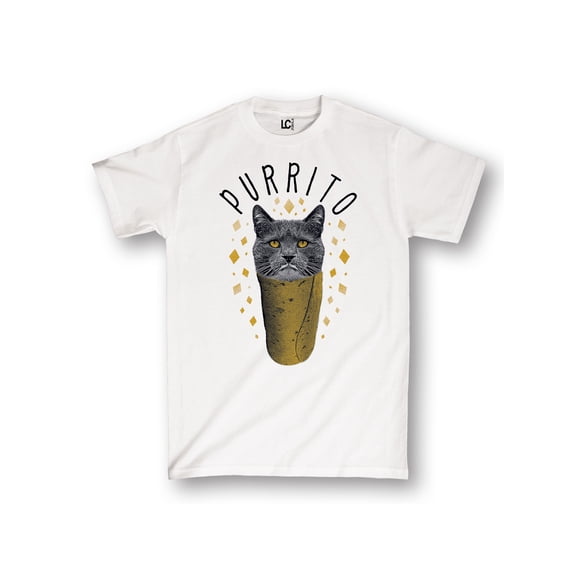 Instant Message - Purrito Funny Cat Animal Lover Humor Style Fashion Novelty - Men's T-Shirt