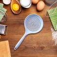 thumbnail image 5 of Xinyat Heat Resistant Silicone Skimmer Spoon and Colander with 7-Inch Head for Straining Vegetables, Eggs, and Draining Oil(White), 5 of 8