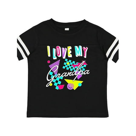 

Inktastic I Love my Grandpa- 80s retro style Gift Toddler Boy or Toddler Girl T-Shirt