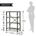 thumbnail image 5 of Geometric Bookcase, 4-Tier Storage Display Unit, Bookcase Storage Organizer, Industrial Style Bookshelf for Living Room, Studying Room, 5 of 10