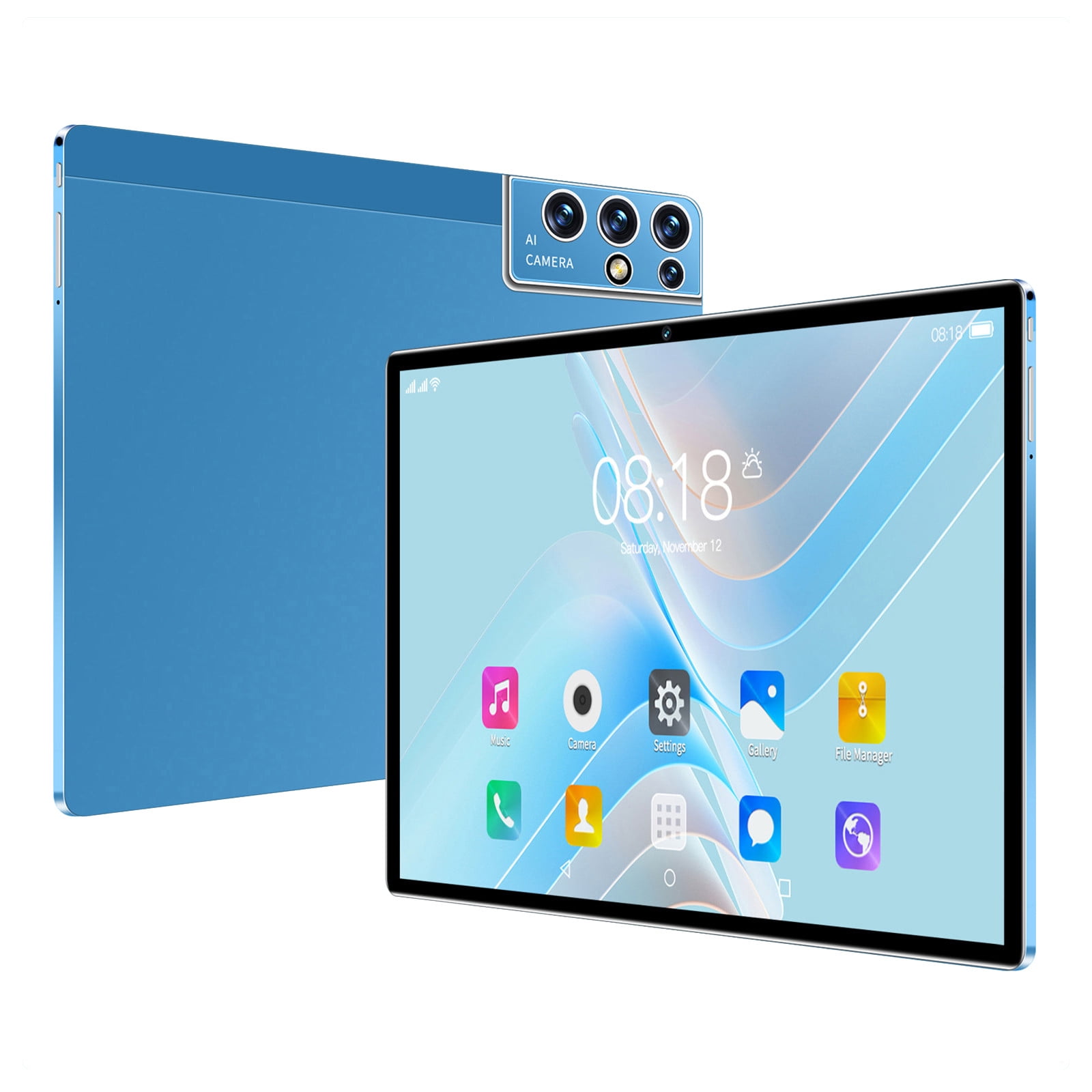 Tablets for Adults, Hwkond All-new Tablets 2+16G Ultra-thin HD Display 2.4G/5G WiFi 256G Of Memory Android Tablet Learning Game Video Office Tablet Supports SIM Communication,Blue
