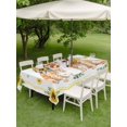 thumbnail image 4 of Outdoor Tablecloth with Umbrella Hole for Patio/Picnic/Party/Camping, Sunflower Dogs Waterproof Table Cloth Rectangle Table Cover Washable, Cute Puppy Eucalyptus Summer (54"x 80"), 4 of 8