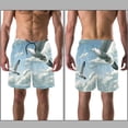 thumbnail image 3 of luoweisi Men's Beach Shorts Quick Dry Swim Trunks with Mesh Lining Seagull S, 3 of 5
