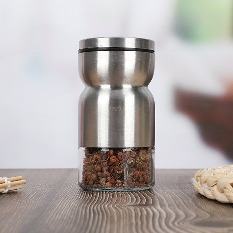 Spice Jar Stainless Steel Glass Pepper Shaker Bottle Seasoning