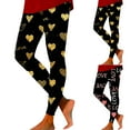 thumbnail image 5 of Tosmy Women's Leggings Valentine's Day Womens Valentine Print Exercise Yoga Leggings Casual Comfort Leggings Home Soft, 5 of 6