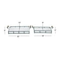 thumbnail image 4 of DecMode 22", 19"W Metal Farmhouse Tray, Blue, 2 - Pieces, 4 of 8