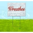 thumbnail image 1 of Wreathes Red & Chrome (18" x 24") Yard Sign, Includes Metal Step Stake, 1 of 6