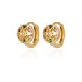 thumbnail image 1 of Pendientes de aro de acero inoxidable para mujer, arete de circonita arcoíris, joyería estética de lujo, novedad de 2023, 1 of 4