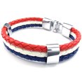 thumbnail image 4 of Hombres Mujeres Bandera Nacional Brazalete Brazalete Aficionados al fútbol - francés Sunnimix Brazalete del pun ¢ o de la bandera, 4 of 8