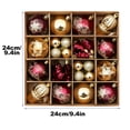 thumbnail image 3 of Juego de adornos navideños de plástico irrompible: 42 piezas para decorar árboles, coronas y el hogar | Incluye caja de regalo, 3 of 7