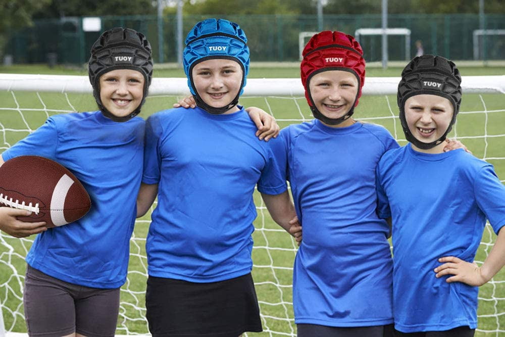 TUOY Kid Youth Football Helmet Flag Football Helmet Pad Headgear Protection Head Guard for Rugby