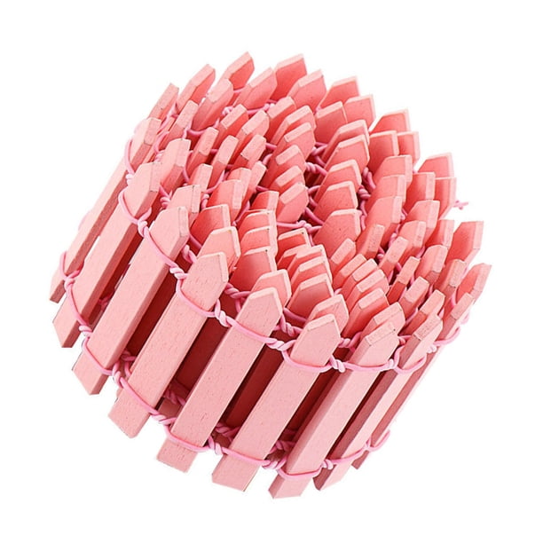 Valla de miniatura Toystoory decoración DIY jardín decorativo rosa 100x3cm HA0040-13