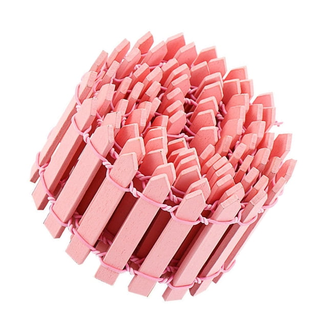 Valla de miniatura Toystoory decoración DIY jardín decorativo rosa 100x3cm HA0040-13