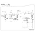 thumbnail image 2 of Kingston Brass KS3961FL 8 in. Widespread Bathroom Faucet, Polished Chrome, 2 of 2