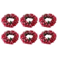 thumbnail image 2 of 6Pcs Christmas Candle Wreath Decorative Pillar Candleholder Boho Wreath for, 2 of 9