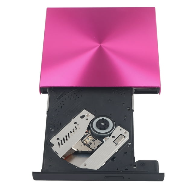 Grabadora de DVD y CD USB 3.0, lectora y grabadora externa, controlador de grabación para portátil, color rosa