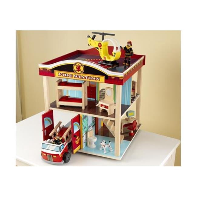 Play Vehicles Vehicle Playsets KidKraft Fire Station Set 63236 Toys & Games