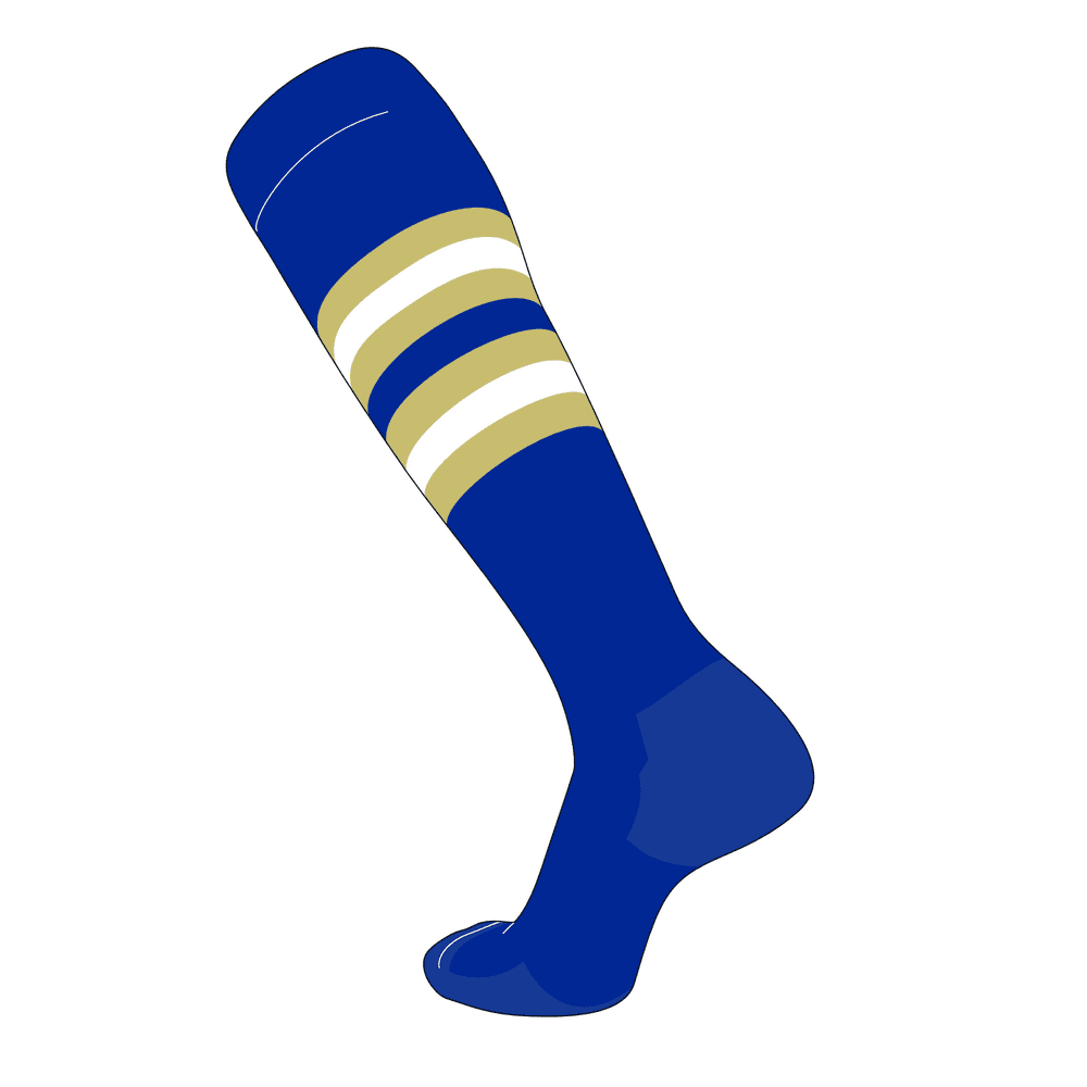 TCK TCK Elite Baseball Football Knee High Striped Socks (I) Royal