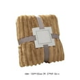 thumbnail image 3 of Btomtd 40"x60" Soft and Thick Double Layer Raschel Throw Blanket, Warm Blanket for Winter, Comfortable Couch Blanket and Plush Bed Blankets for Multiple Scenes, Khaki, 3 of 7