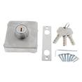 thumbnail image 2 of de puerta de puerta de garaje de acero inoxidable 2.95 × 3.23 × 0.79in Cola Cerradura de la puerta del deadbolt, 2 of 8