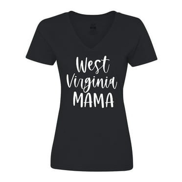 Inktastic West Virginia Mama Women's V-Neck T-Shirt