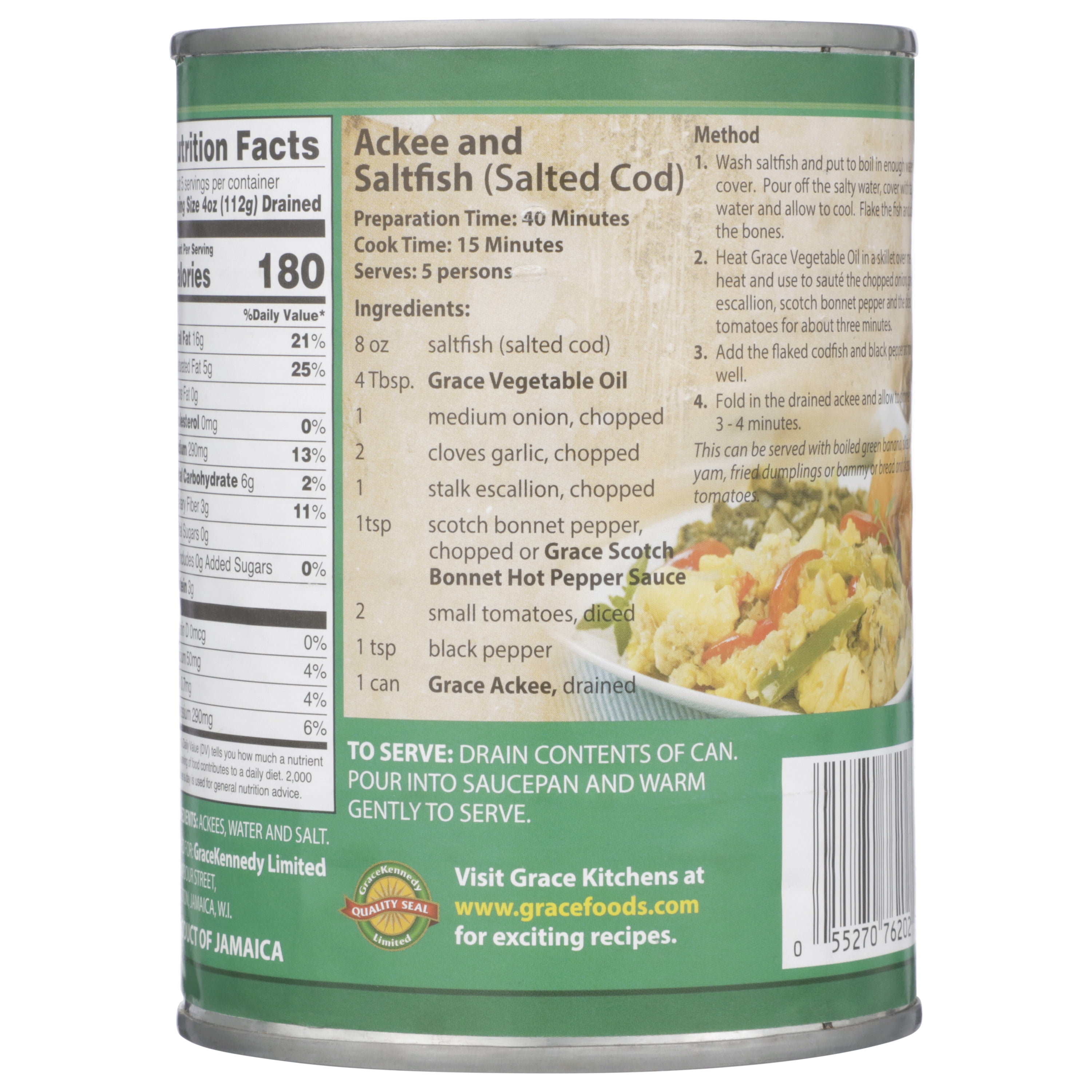 (2 pack) Grace Ackee 18.3 oz Can