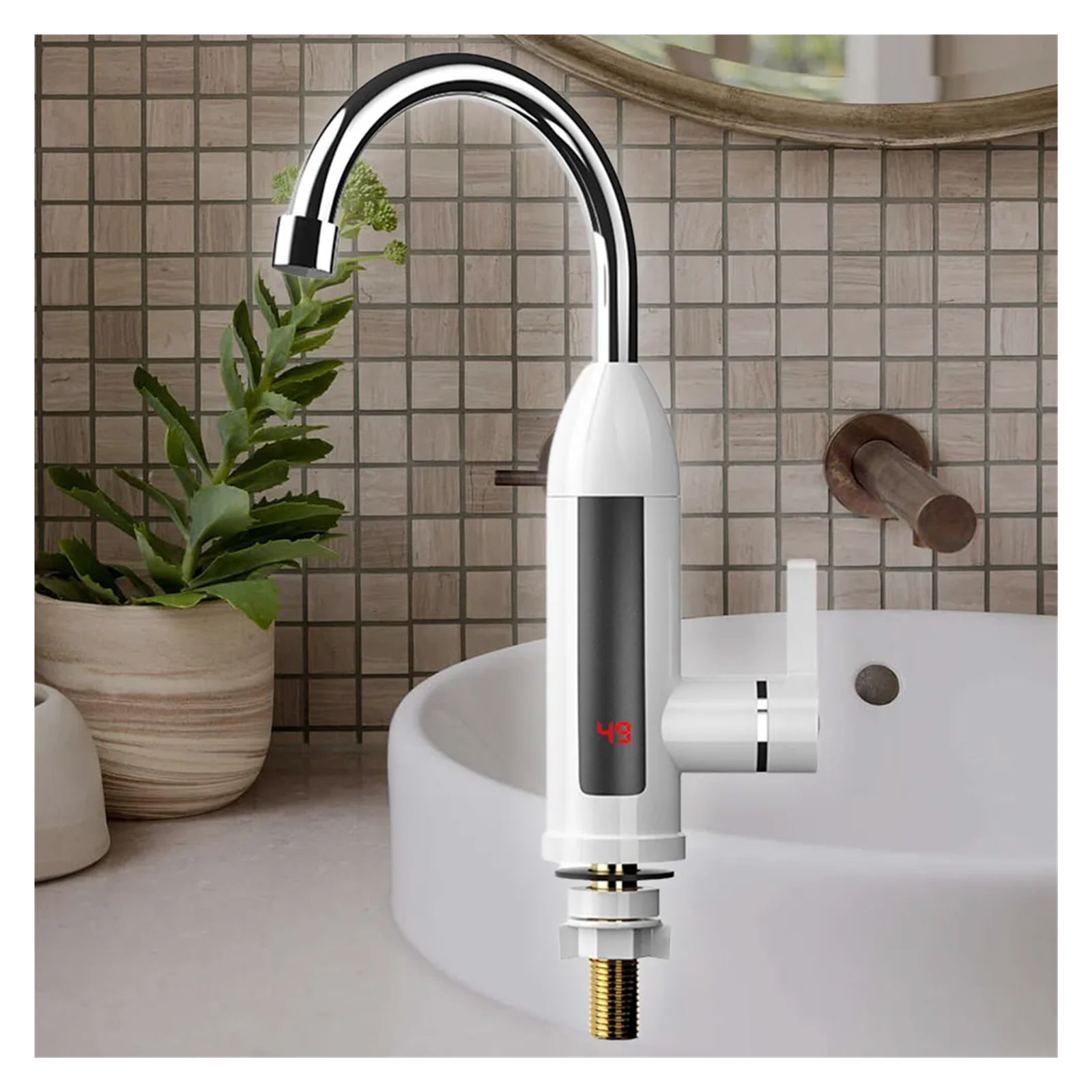 Electric Hot Water Heater Faucet, 3000W Kitchen Instant Heating Faucet,360 Degree Rotation LCD Digital For Kitchen Bathroom ,Made to Last