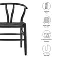 thumbnail image 3 of Side Dining Chair, Black, Wood, Bar Pub Cafe Bistro Dining Kitchen Hospitality Restaurant, Modern Contemporary, HB37794, 3 of 10