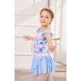 thumbnail image 3 of Oudiya Girls Ruffle Sleeve Ballet Dance Dress Tutu Skirted Leotard, 3-11Y, 3 of 5