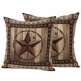 thumbnail image 2 of Pack of 2 Outdoor Pillow Covers 18x18 Inch Waterproof Western Farmhouse Throw Pillow Covers,Decorative Couch Pillow Shams Protectors Primitive Rustic Country Retro Texas Star Cushion Pillowcases, 2 of 8