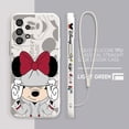 thumbnail image 2 of Disney Mickey Minnie Mouse Phone Case For Samsung A73 A53 A33 A52 A32 A71 A51 A21S A03S A50 A30 5G Liquid Left Rope Funda, 2 of 5