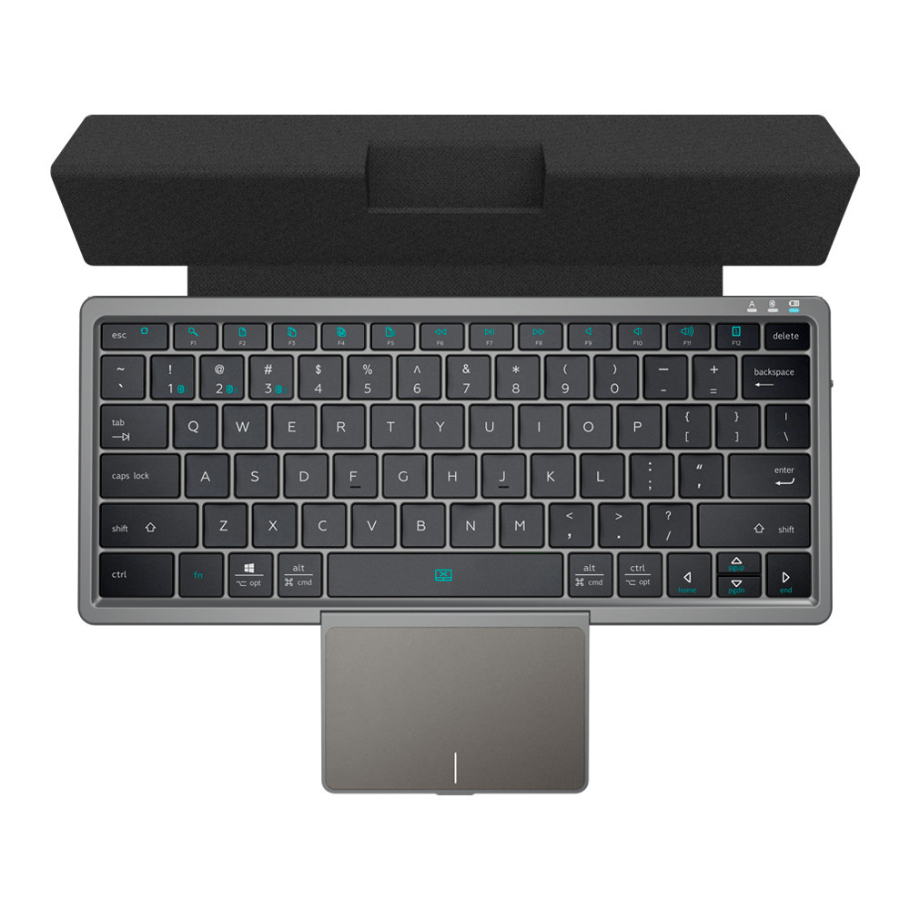 MiFuny Wireless Bluetooth Keyboard Tablet Phone Computer with PU Leather Hidden Touchpad Bluetooth Portable Keyboard