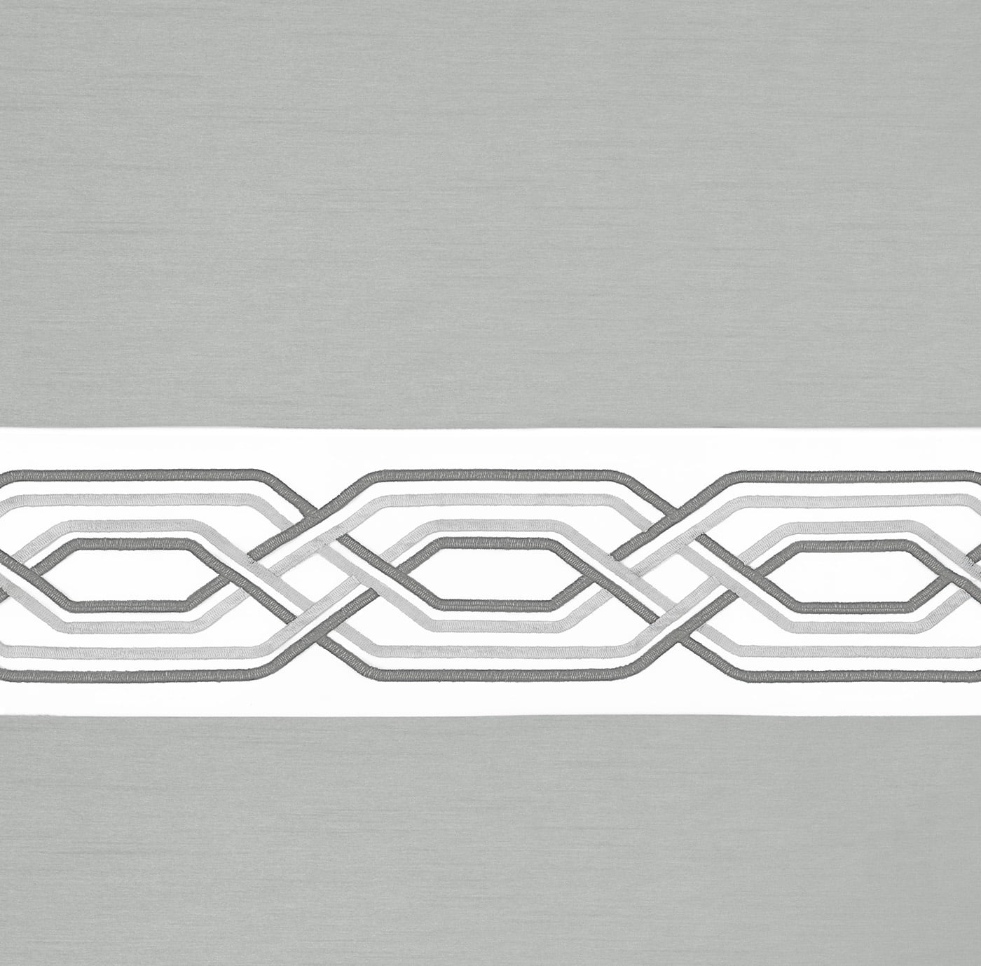 Achim Paige Rod Pocket Light Filtering Curtain Valance, Silver, 55" x 13"