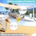 thumbnail image 2 of Shade Sail Hardware Kit, 304 Stainless Shade Sail Fixing Kit, Shade Sail Fixings for Triangle and Square, Sun Shade Sail Fixing Accessories, 2 of 5