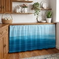 thumbnail image 3 of Sky Blue Ombre Cabinet Curtain 32"Wx55"L,Dustproof Pantry Door Curtain W/ Self Adhesive Tape,Modern Abstract Art Ocean Oil Painting Tall Storage Cover Privacy Drape for Bathroom Kitchen Laundry Room, 3 of 9