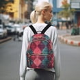 thumbnail image 7 of FORMRS Mini Backpack Purse for Women Travel Daypack Casual Shoulder Bag, Vibrant Green Tartan Pattern, 7 of 7