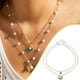 thumbnail image 3 of 2 Collares Brillante y Joyería de Playa de la Mujer Ajustable Capa Collar de Perlas A Toda la Ropa Verano Océano Collar, 3 of 7