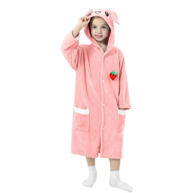Serviettes de Bain Douces à Capuche Serviette de Bain Mignonne Peignoir de Sommeil Poches Adultes Absorbantes