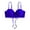 Blue, variant on Strappy Seashell Bikini Top Swim Tops Push Up Bathing Suit Tops For Women With Underwire Swimsuit Tops Black + L
