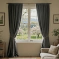 thumbnail image 3 of Heavyweight Velvet Curtains, Light Filtering Thermal Insulated Drapes, Rod Pocket Drapes for Living Room Bedroom & Home Office, 2 Panels, 3 of 5