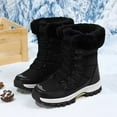 thumbnail image 5 of CAICJ98 Womens Winter Boots Mid-Calf Boots 2025 New Cotton Walking Shoes Waterproof High-top Non-slip Snow Boots Women (Black,Size 9), 5 of 7